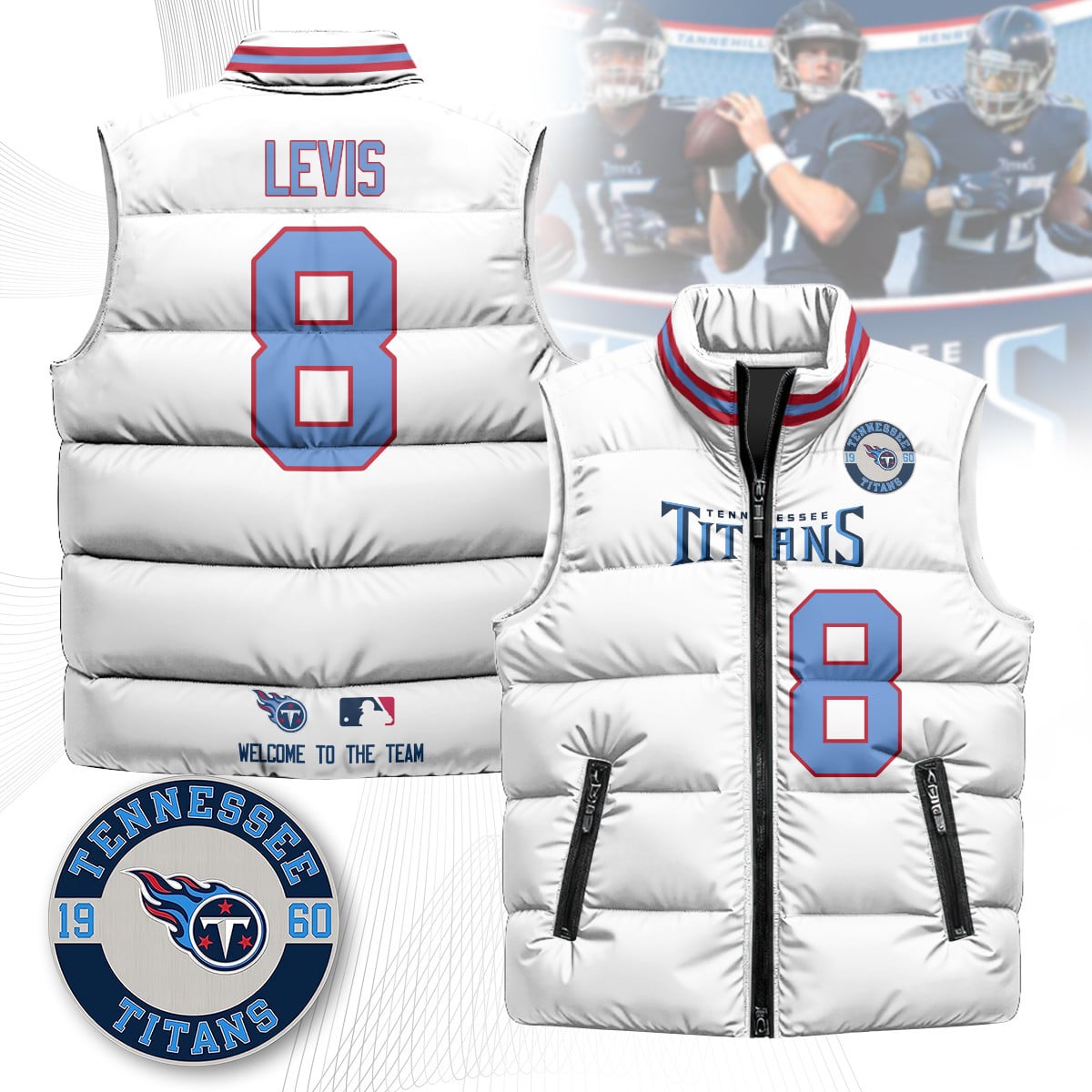 Tennessee Titans Unisex Puffer Vest